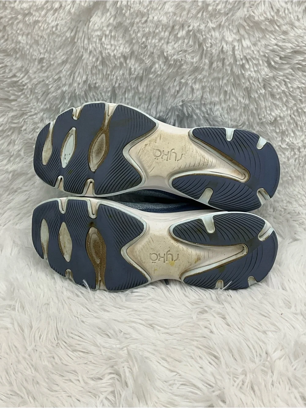 Ryka Devotion X Sneakers Size 8 Wide Blue Gray Walking Shoes
